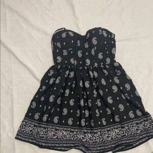 Band of Gypsies Black and White Strapless Sundress
